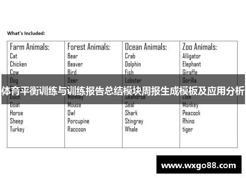 体育平衡训练与训练报告总结模块周报生成模板及应用分析